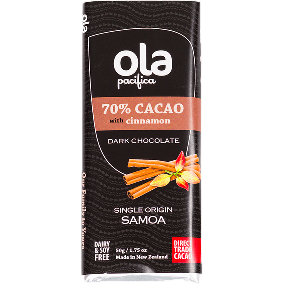 Ola Pacifica - 70% Cacao with natural cinnamon
